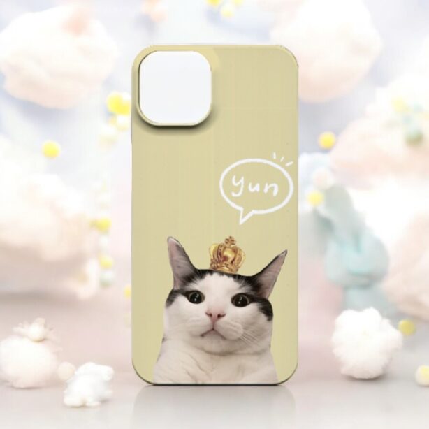【全機種対応】うちの子＊スマホケース　選べる背景カラー　王冠