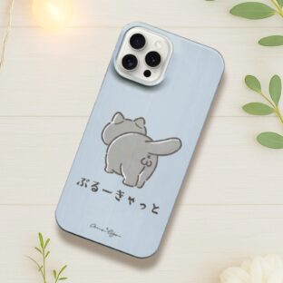 【全機種対応】ケツ穴＊推しケツ スマホケース　くすみカラー　ねこのおしり