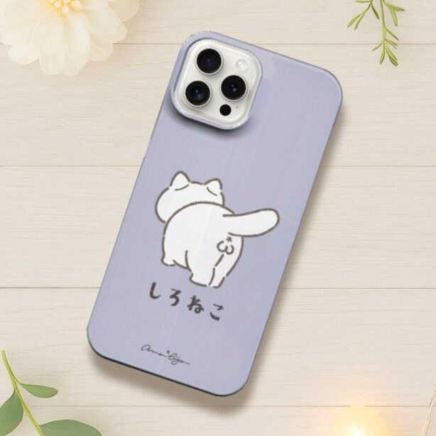 【全機種対応】ケツ穴＊推しケツ スマホケース　くすみカラー　ねこのおしり