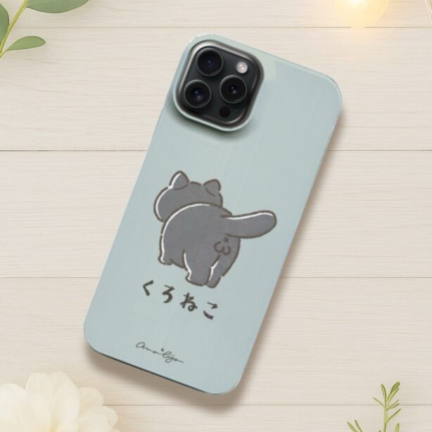 【全機種対応】ケツ穴＊推しケツ スマホケース　くすみカラー　ねこのおしり