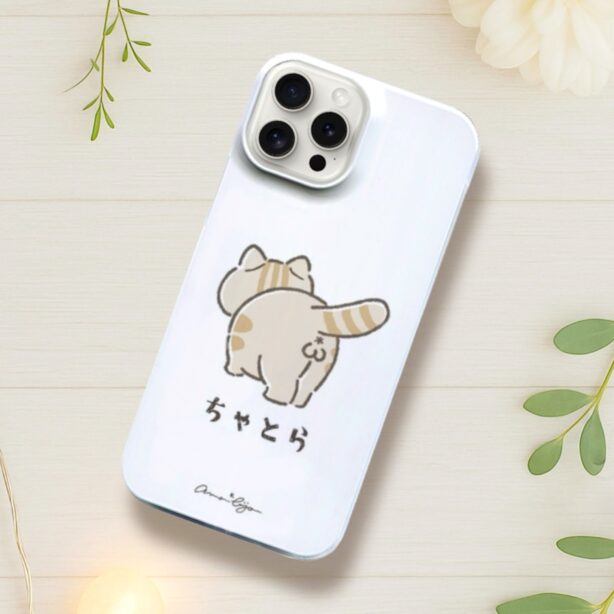 【全機種対応】ケツ穴＊推しケツ スマホケース　くすみカラー　ねこのおしり