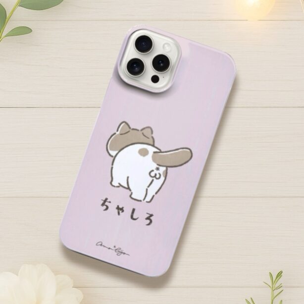 【全機種対応】ケツ穴＊推しケツ スマホケース　くすみカラー　ねこのおしり