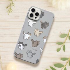 【全機種対応】ケツ穴いっぱい＊スマホケース　モノトーン　ねこのおしり